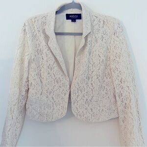 Lace crop jacket